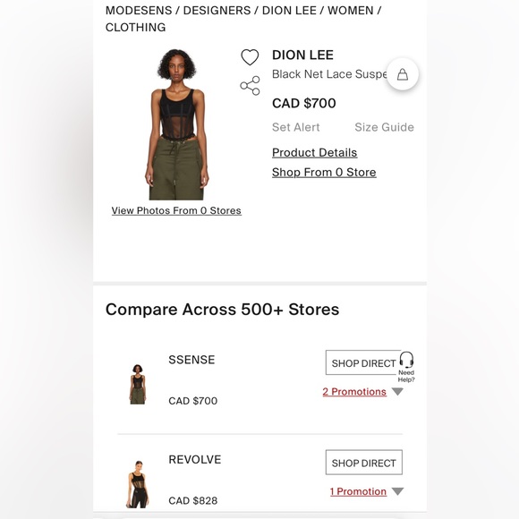 Dion Lee Net Lace Suspended Corset Top - Picture 6 of 6